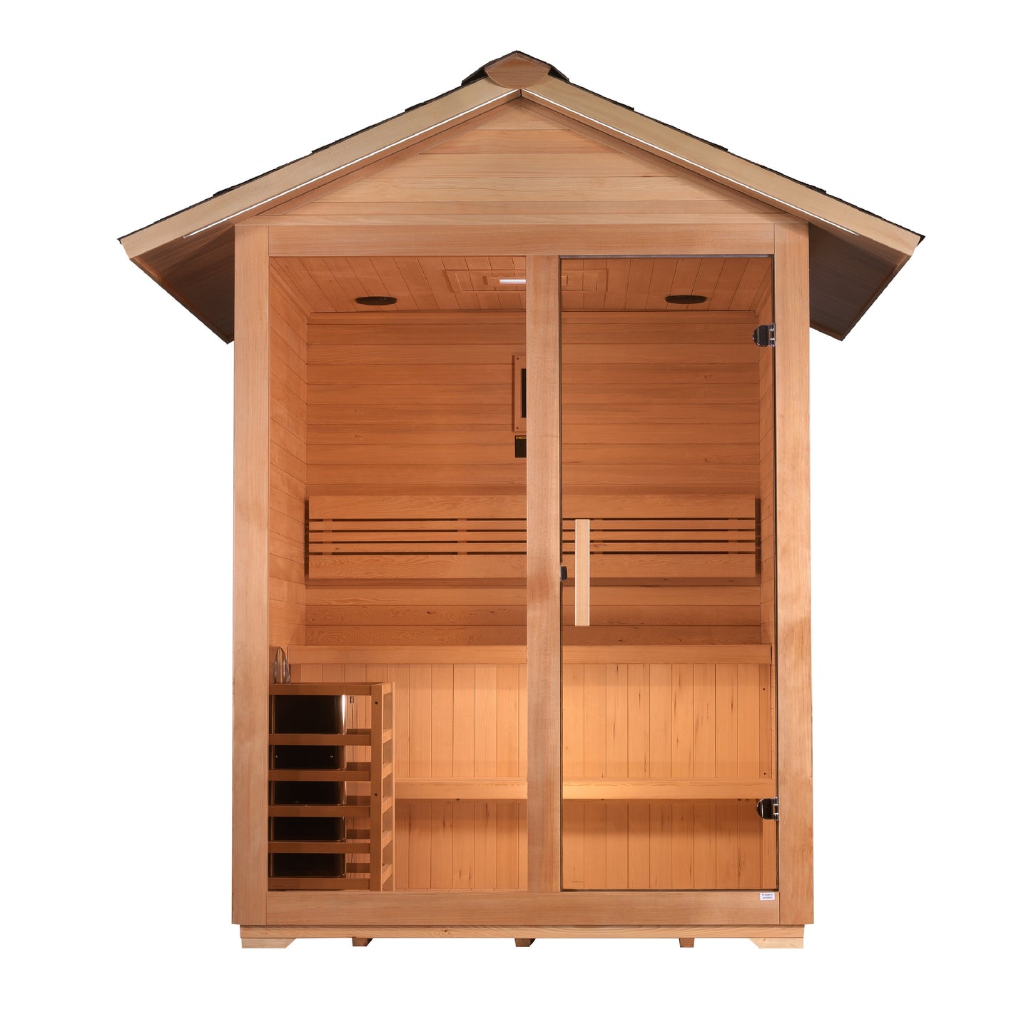 Golden Designs "Arlberg" 3 Person Traditional Outdoor Sauna -  Canadian Hemlock
