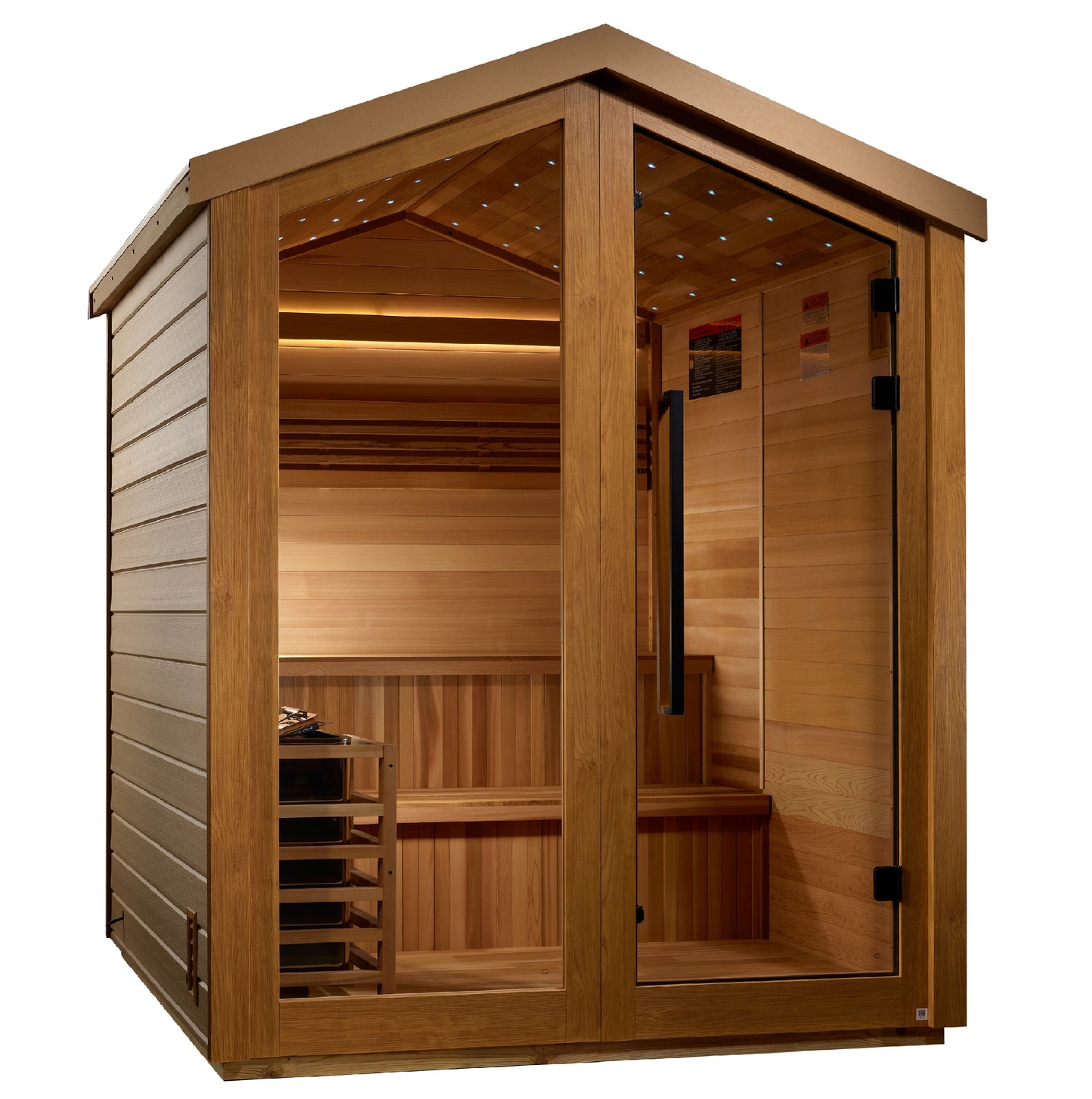 Golden Designs Kaarina 6 Person Outdoor Traditional Sauna (GDI-8506-01) - Canadian Red Cedar Interior
