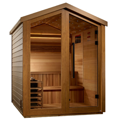 Golden Designs Kaarina 6 Person Outdoor Traditional Sauna (GDI-8506-01) - Canadian Red Cedar Interior

