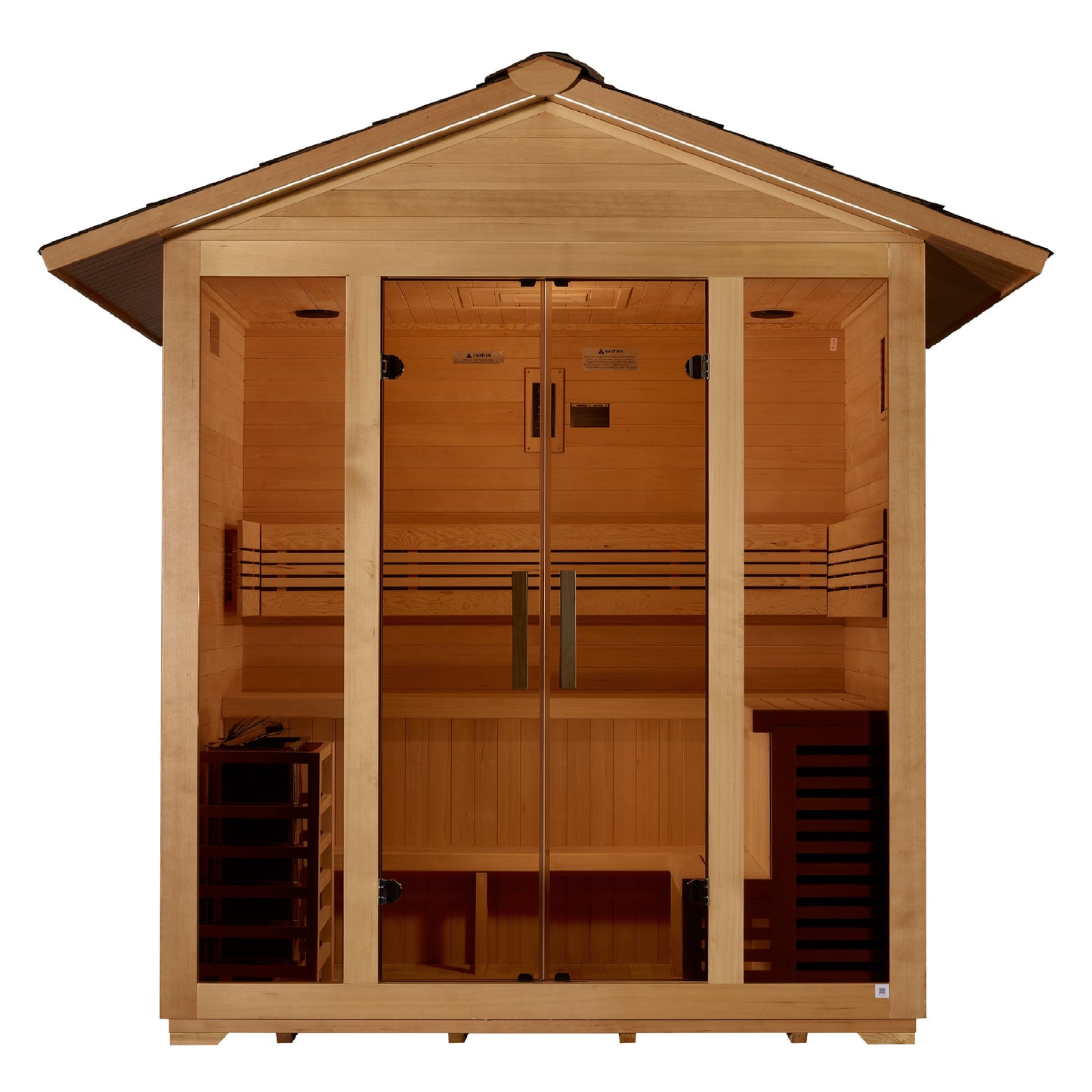 Golden Designs "Vorarlberg" 5 Person Traditional Outdoor Sauna -  Canadian Hemlock
