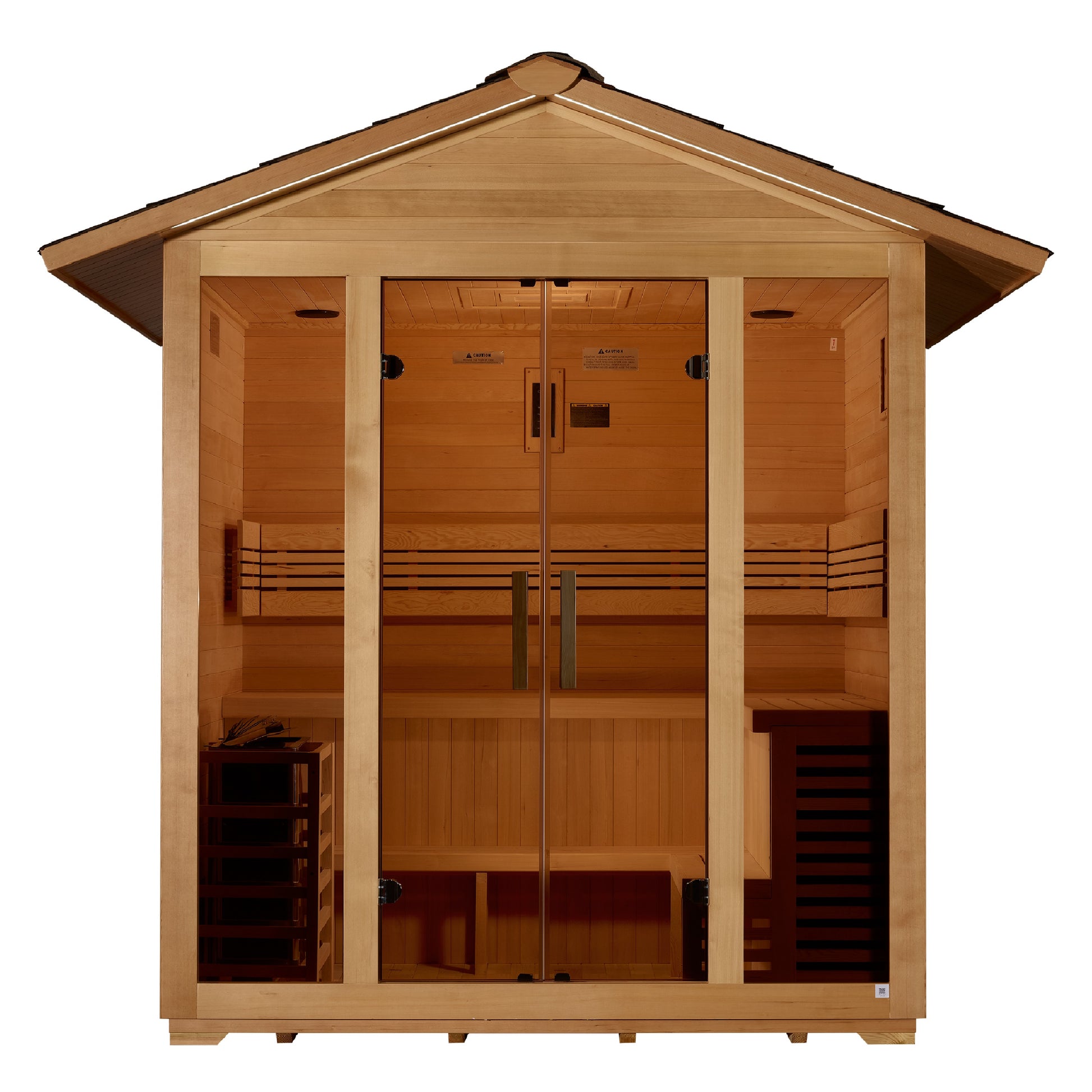 Golden Designs "Vorarlberg" 5 Person Traditional Outdoor Sauna -  Canadian Hemlock
