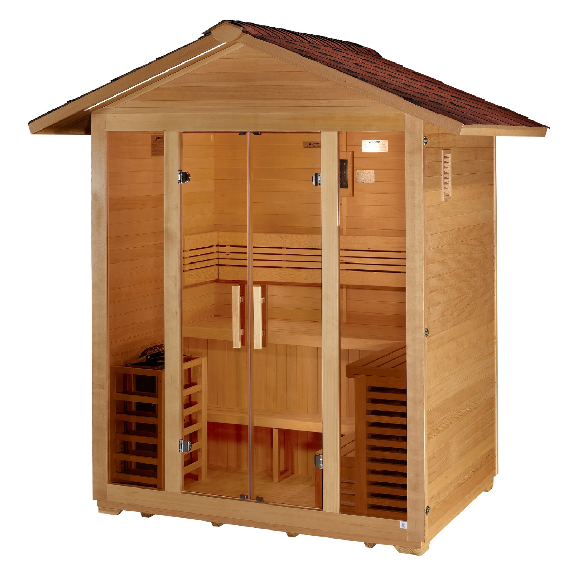 Golden Designs "Vorarlberg" 5 Person Traditional Outdoor Sauna -  Canadian Hemlock
