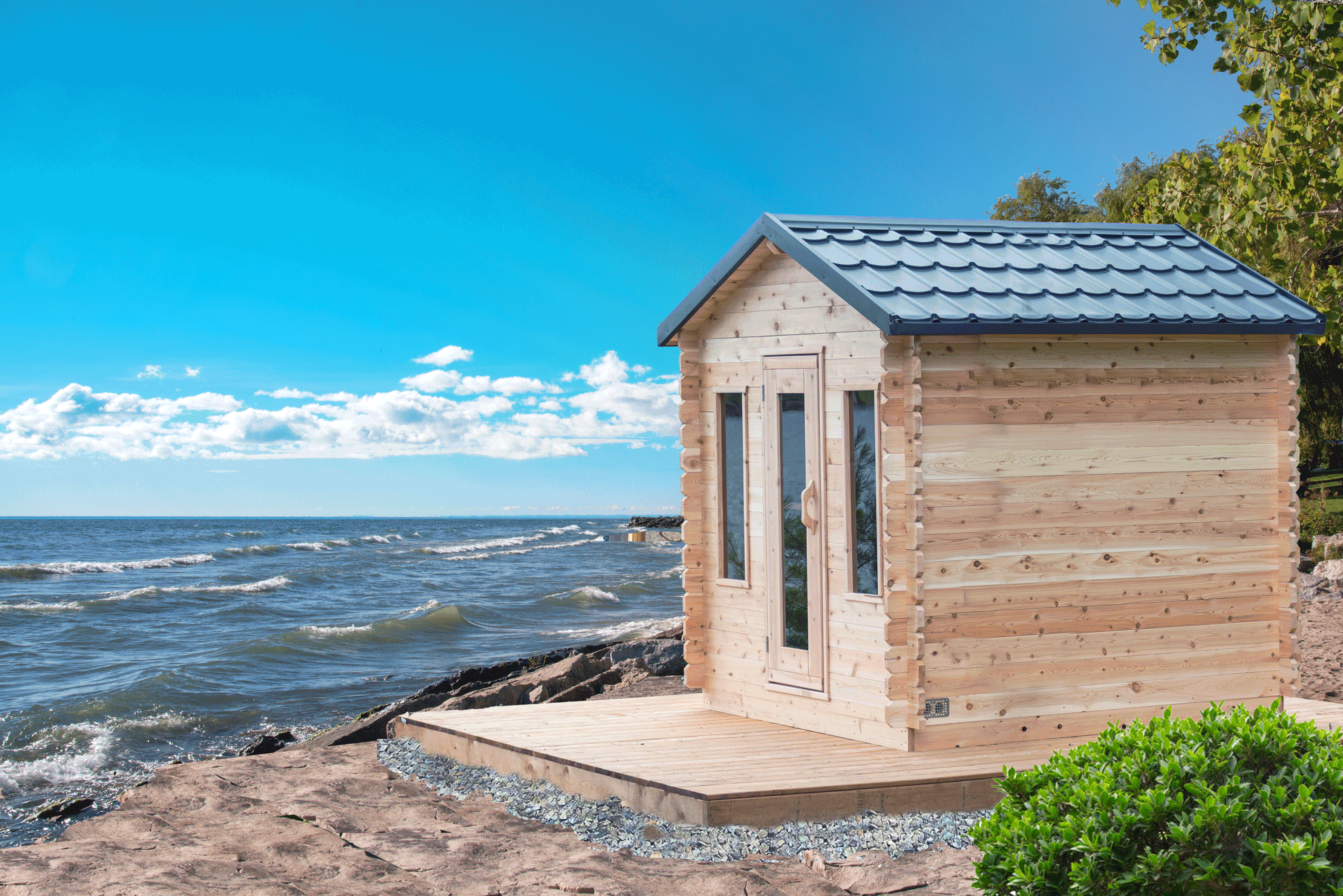Georgian Cabin Sauna at the beach