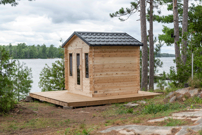 Leisurecraft Gerogian Electric Sauna  Exterior in natural setting