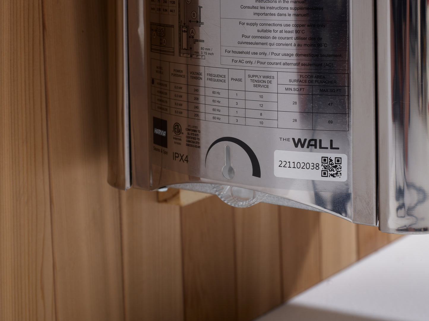 Harvia Wall Mount Stove