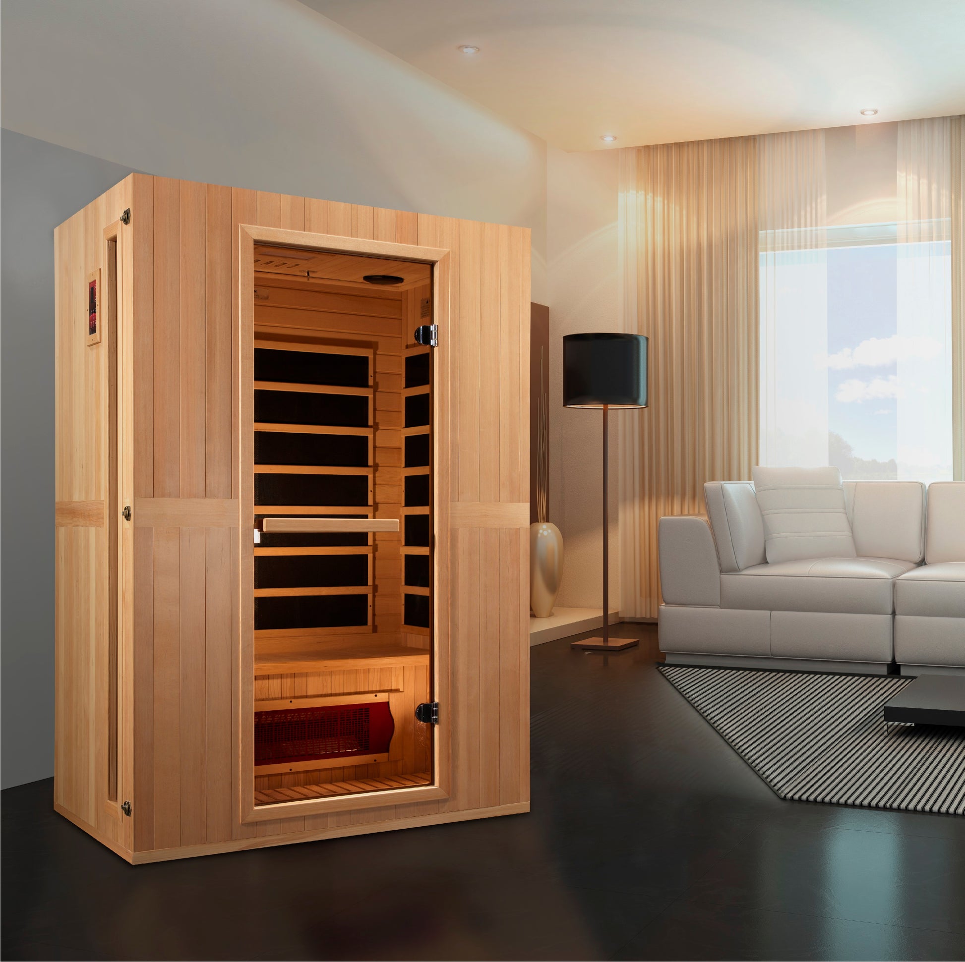 Maxxus 2-Person Low EMF (Between 5-10MG) FAR Infrared Sauna (Canadian Hemlock) MX-LS2-01
