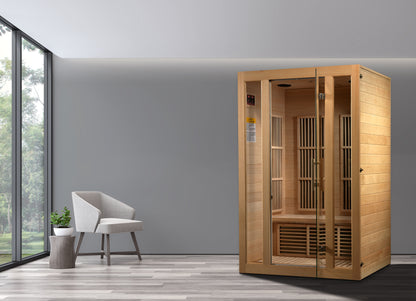 Maxxus Seattle 2-Person Near Zero EMF (Under 3MG) FAR Infrared Sauna (Canadian Hemlock) MX-J206-01-ZF
