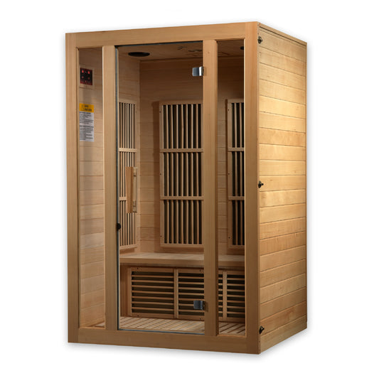 Maxxus Seattle 2-Person Near Zero EMF (Under 3MG) FAR Infrared Sauna (Canadian Hemlock) MX-J206-01-ZF