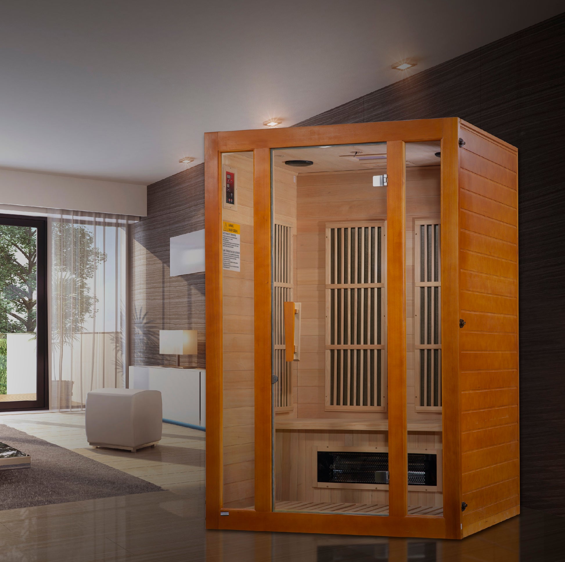 Maxxus 2-Person Low EMF (Between 5-10MG) FAR Infrared Sauna (Canadian Hemlock) MX-J206-02S
