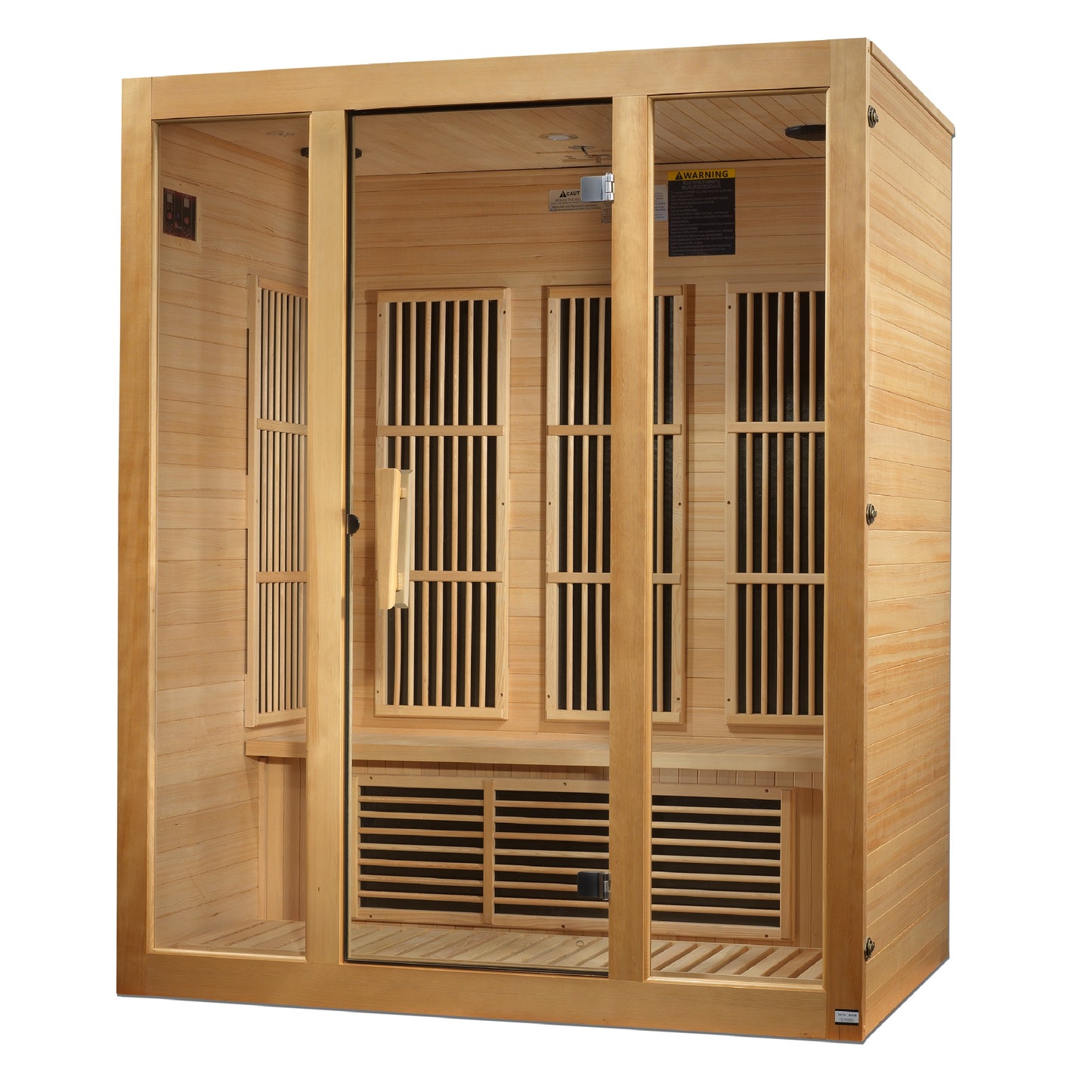 Maxxus Bellevue 3-Person Near Zero EMF (Under 3MG) FAR Infrared Sauna (Canadian Hemlock) MX-J306-01-ZF