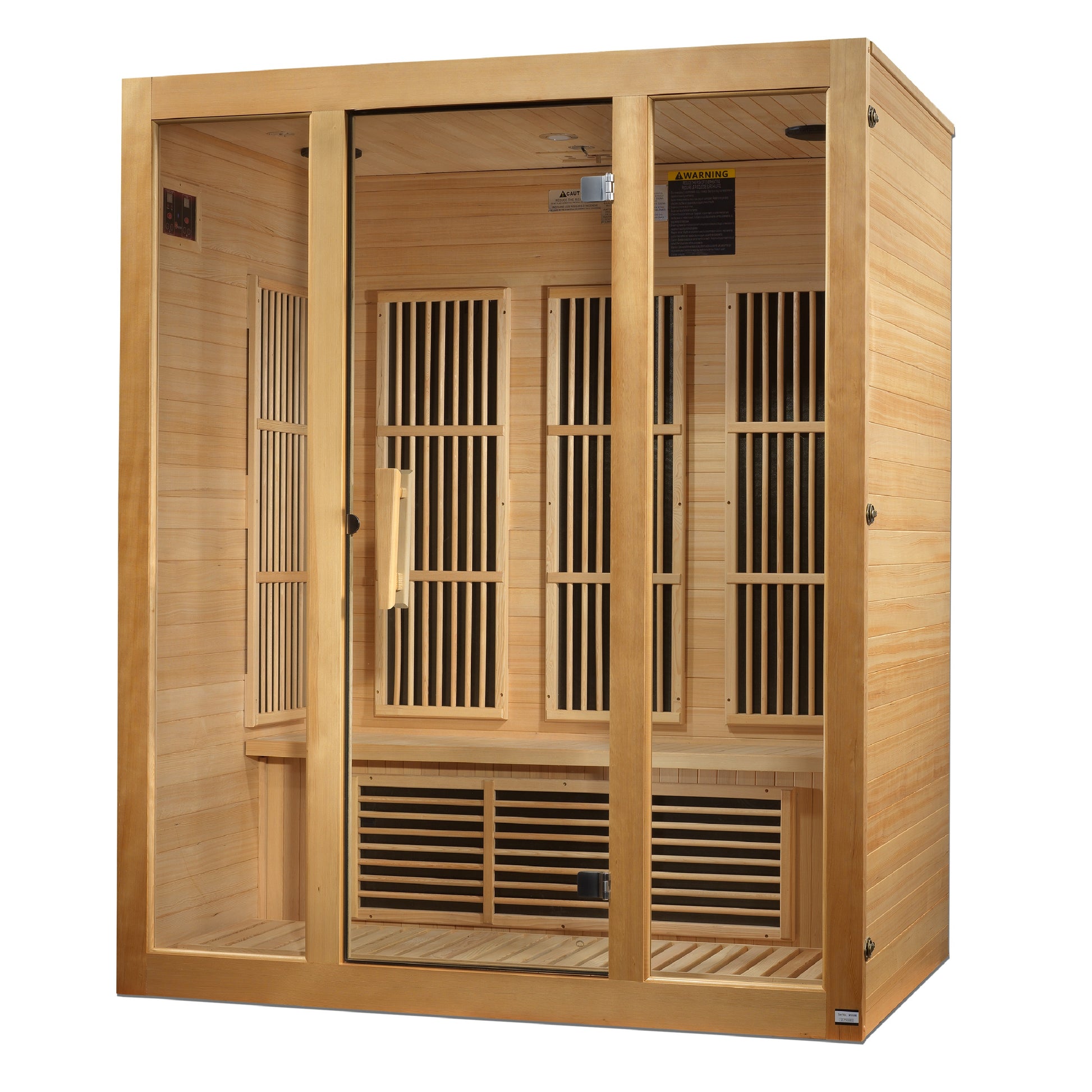 Maxxus Bellevue 3-Person Low EMF (Between 5-10MG) FAR Infrared Sauna (Canadian Hemlock) MX-J306-01
