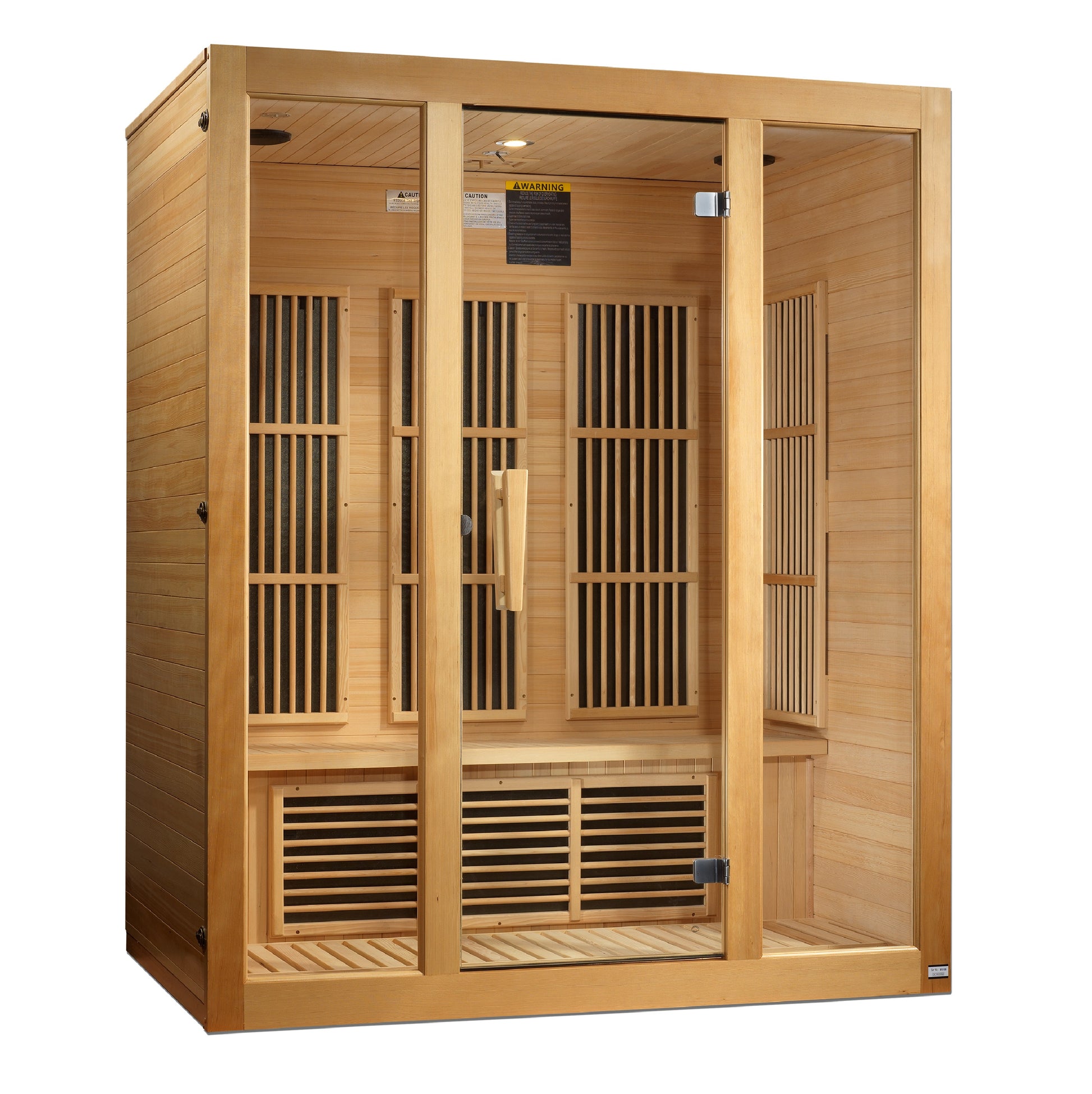 Maxxus Bellevue 3-Person Low EMF (Between 5-10MG) FAR Infrared Sauna (Canadian Hemlock) MX-J306-01
