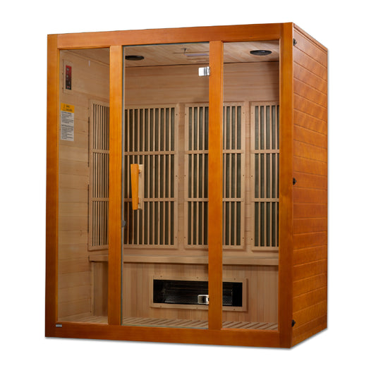 Maxxus 3-Person Low EMF (Between 5-10MG) FAR Infrared Sauna (Canadian Hemlock) MX-J306-02S
