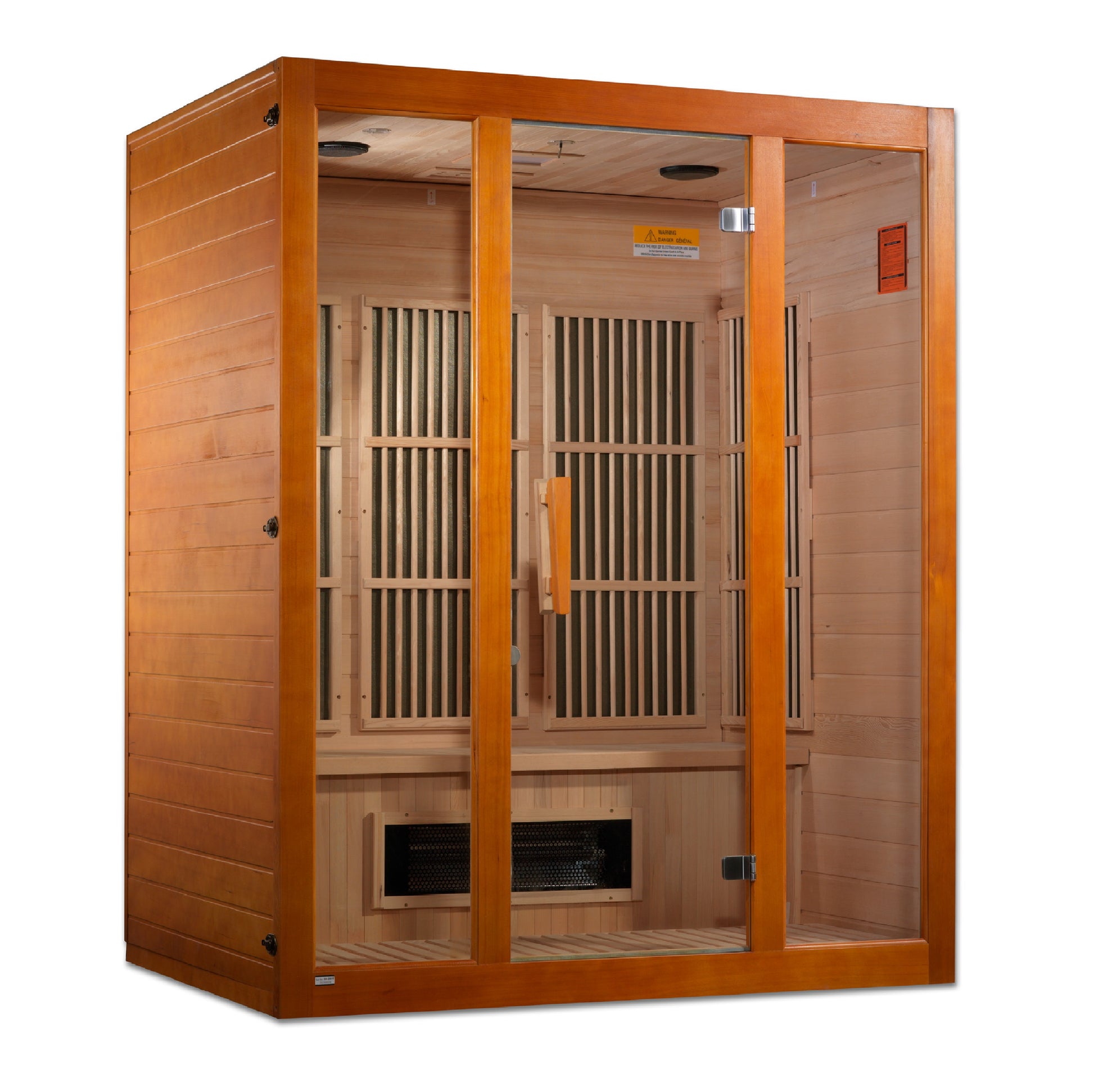 Maxxus 3-Person Low EMF (Between 5-10MG) FAR Infrared Sauna (Canadian Hemlock) MX-J306-02S
