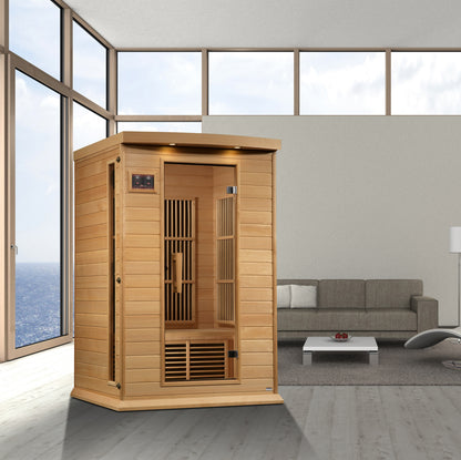 Maxxus 2-Person Near Zero EMF (Under 3MG) FAR Infrared Sauna (Canadian Hemlock) MX-K206-01-ZF