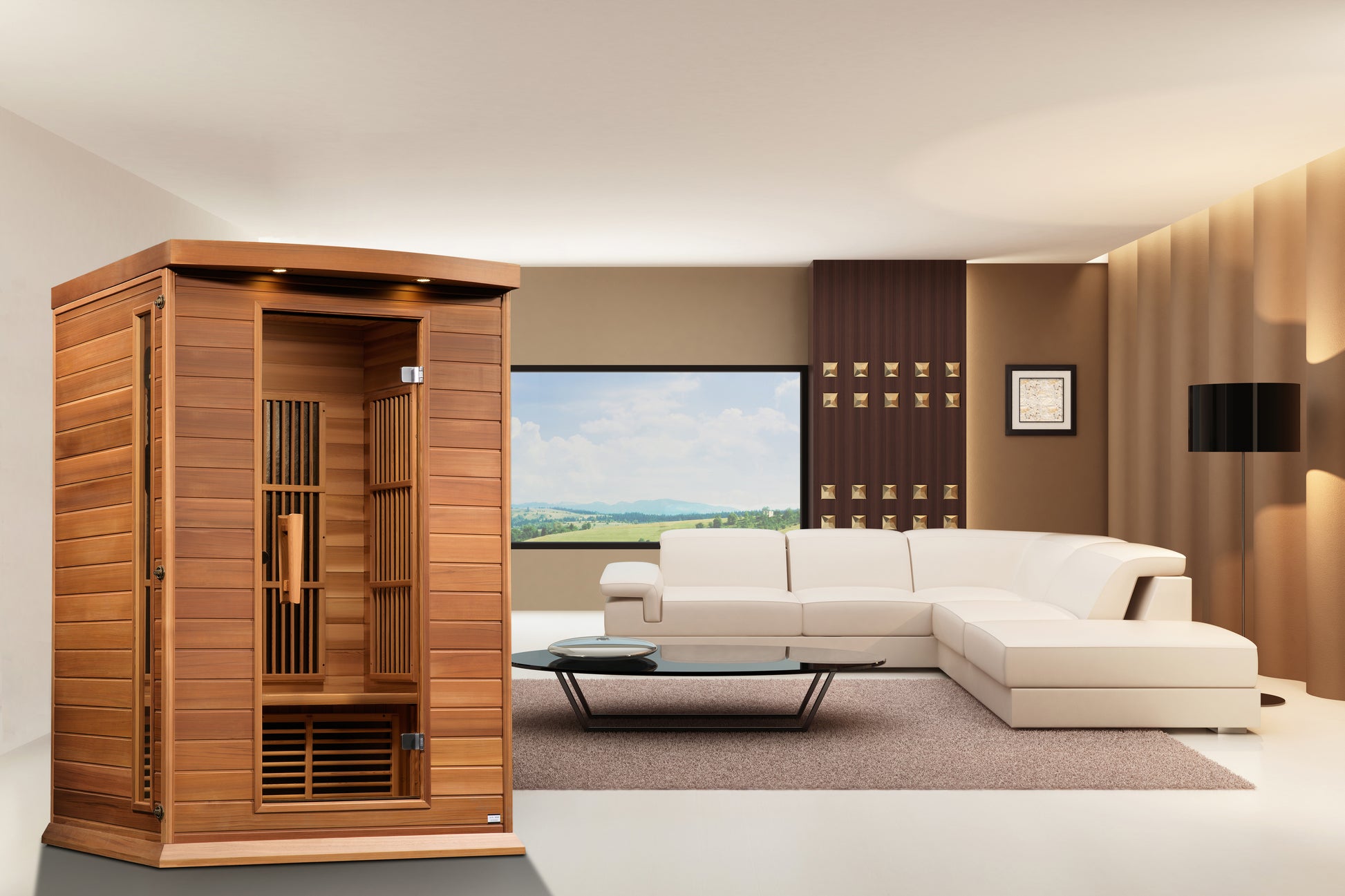 Maxxus 2-Person Near Zero EMF (Under 3MG) FAR Infrared Sauna (MX-K206-01-ZF)(Canadian Hemlock)
