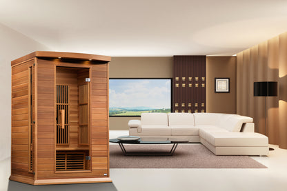 Maxxus 2-Person Near Zero EMF (Under 3MG) FAR Infrared Sauna (MX-K206-01-ZF)(Canadian Hemlock)
