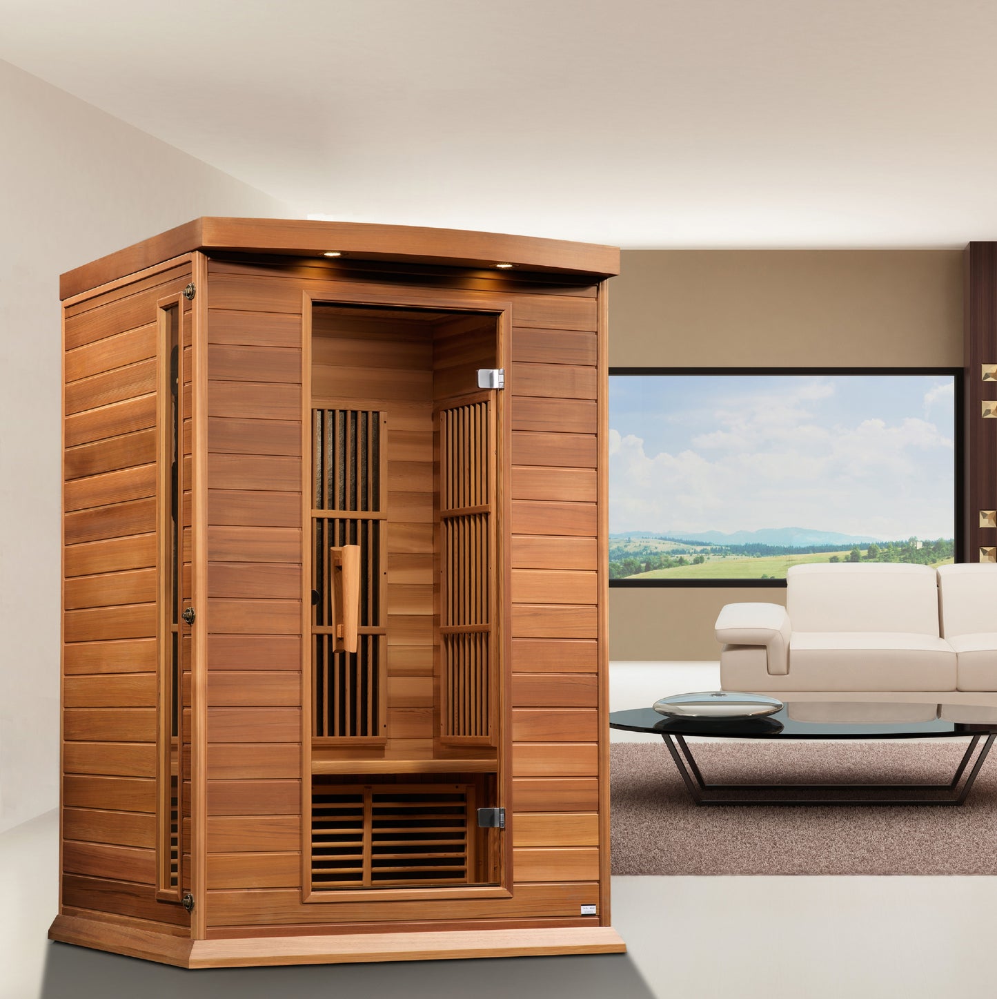 Maxxus 2-Person Near Zero EMF (Under 3MG) FAR Infrared Sauna (MX-K206-01-ZF)(Canadian Hemlock)
