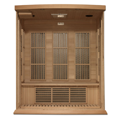Maxxus 3-Person Near Zero EMF (Under 3MG) FAR Infrared Sauna (Canadian Hemlock) MX-K306-01-ZF