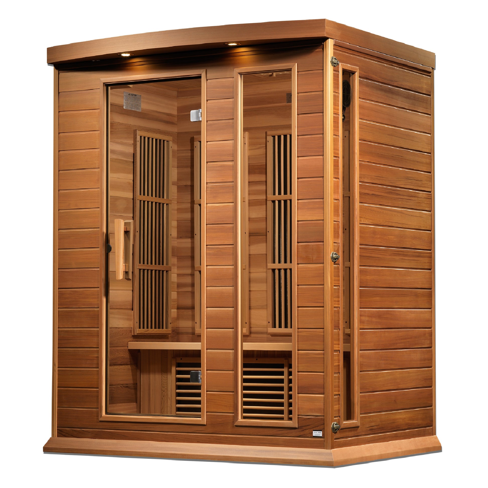 Maxxus 3-Person Near Zero EMF (Under 3MG) FAR Infrared Sauna (Canadian Red Cedar) MX-K306-01-ZF