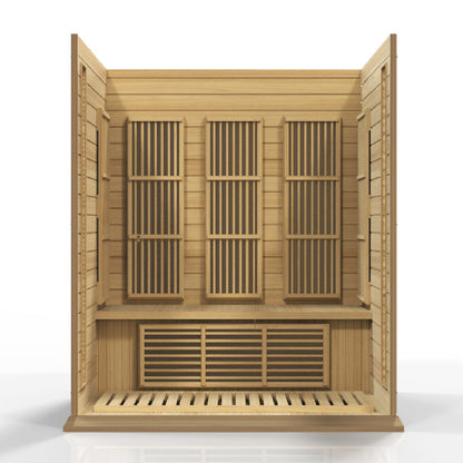 Maxxus 3-Person Low EMF (Between 5-10MG) FAR Infrared Sauna (Canadian Hemlock) MX-K306-01