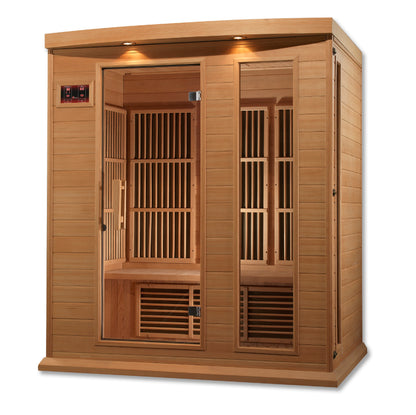 Maxxus 3-Person Low EMF (Between 5-10MG) FAR Infrared Sauna (Canadian Hemlock) MX-K306-01