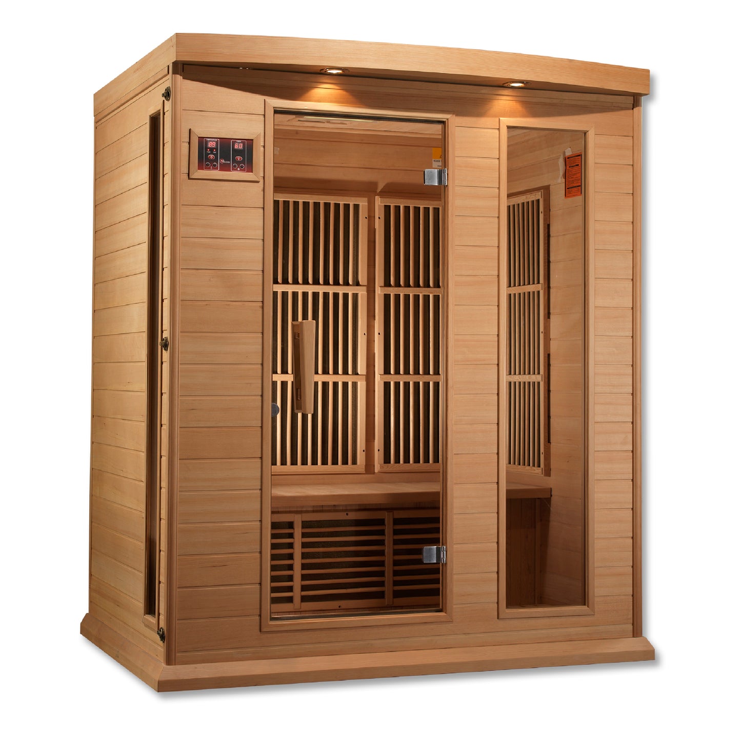Maxxus 3-Person Low EMF (Between 5-10MG) FAR Infrared Sauna (Canadian Hemlock) MX-K306-01