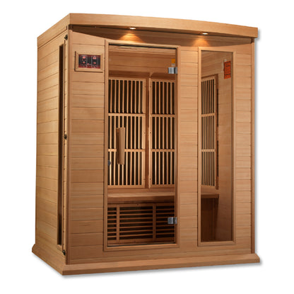 Maxxus 3-Person Low EMF (Between 5-10MG) FAR Infrared Sauna (Canadian Hemlock) MX-K306-01