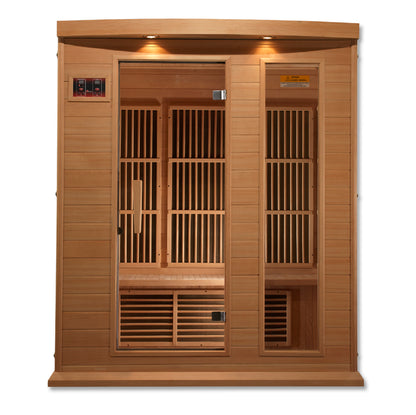 Maxxus 3-Person Low EMF (Between 5-10MG) FAR Infrared Sauna (Canadian Hemlock) MX-K306-01