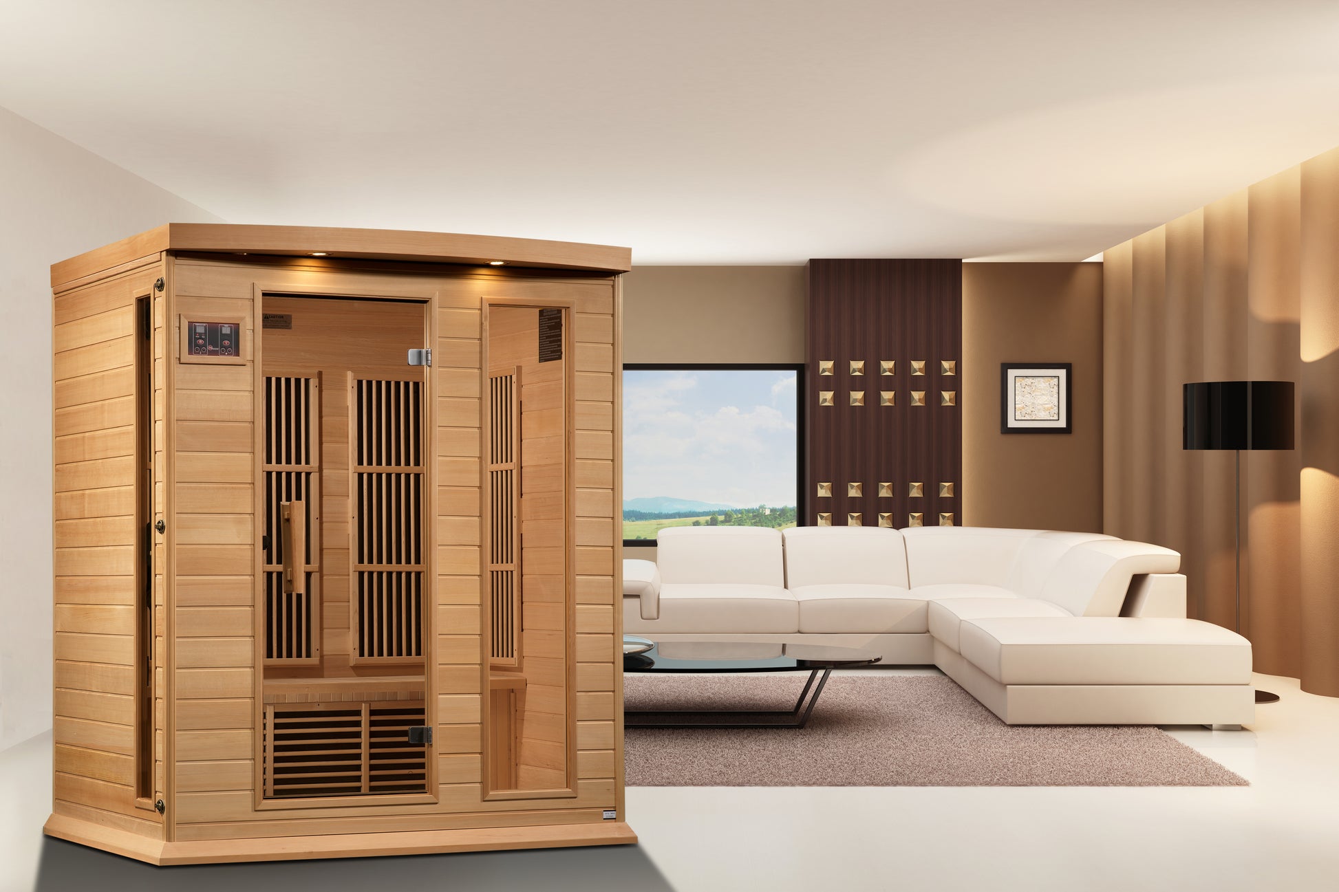 Maxxus 3-Person Low EMF (Between 5-10MG) FAR Infrared Sauna (Canadian Hemlock) MX-K306-01