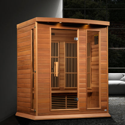 Maxxus 3-Person Near Zero EMF (Under 3MG) FAR Infrared Sauna (Canadian Red Cedar)
