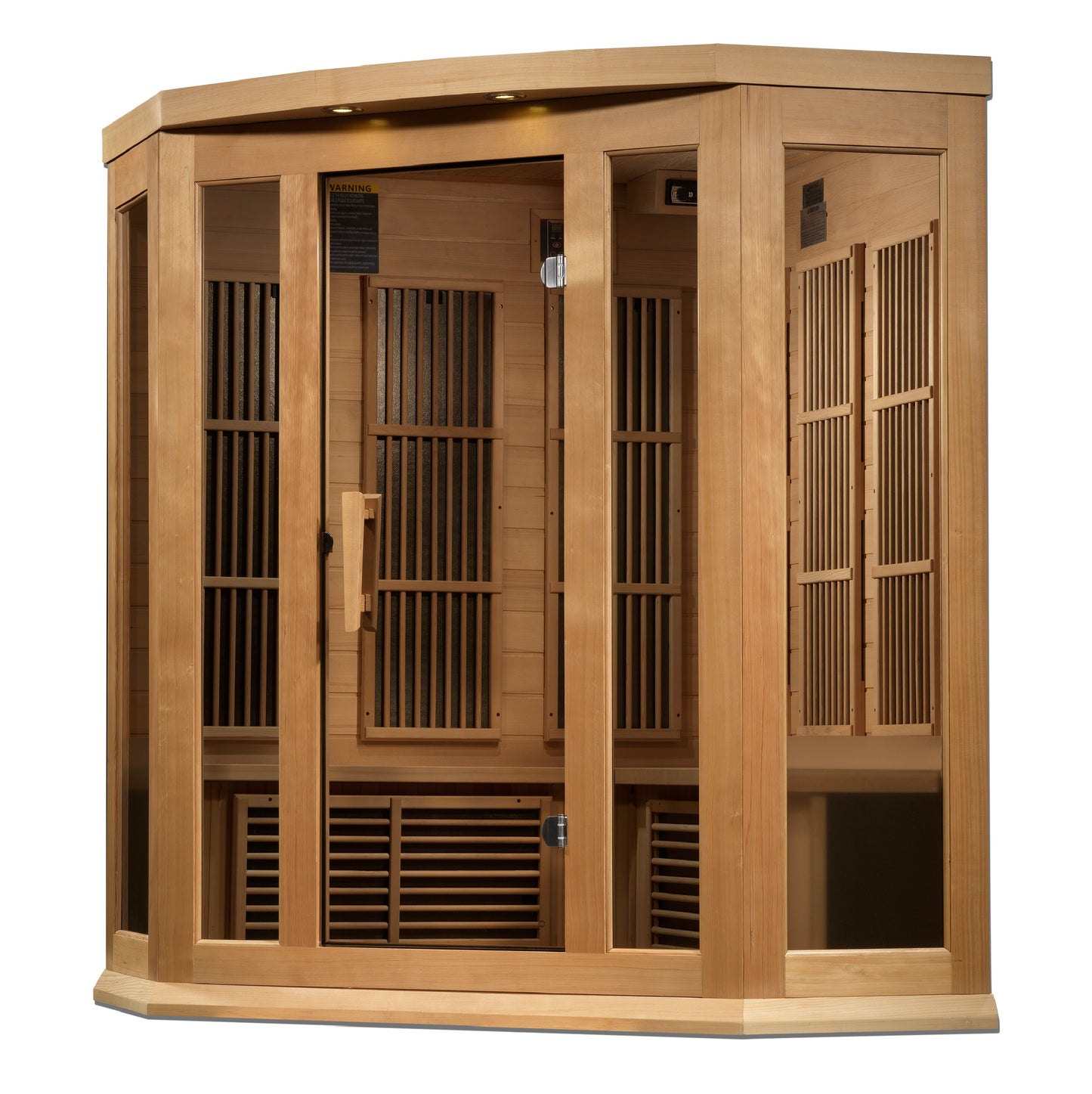 Maxxus 3-Person Corner Near Zero EMF (Under 3MG) FAR Infrared Sauna (Canadian Hemlock) MX-K356-01-ZF
