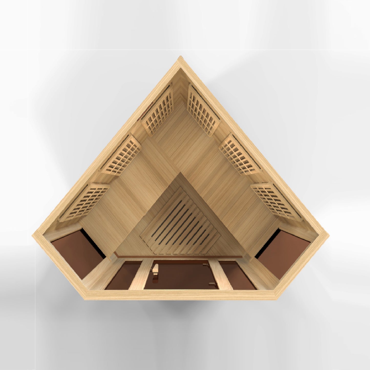 Maxxus 3-Person Corner Low EMF (Between 5-10MG) FAR Infrared Sauna (Canadian Hemlock) MX-K356-01
