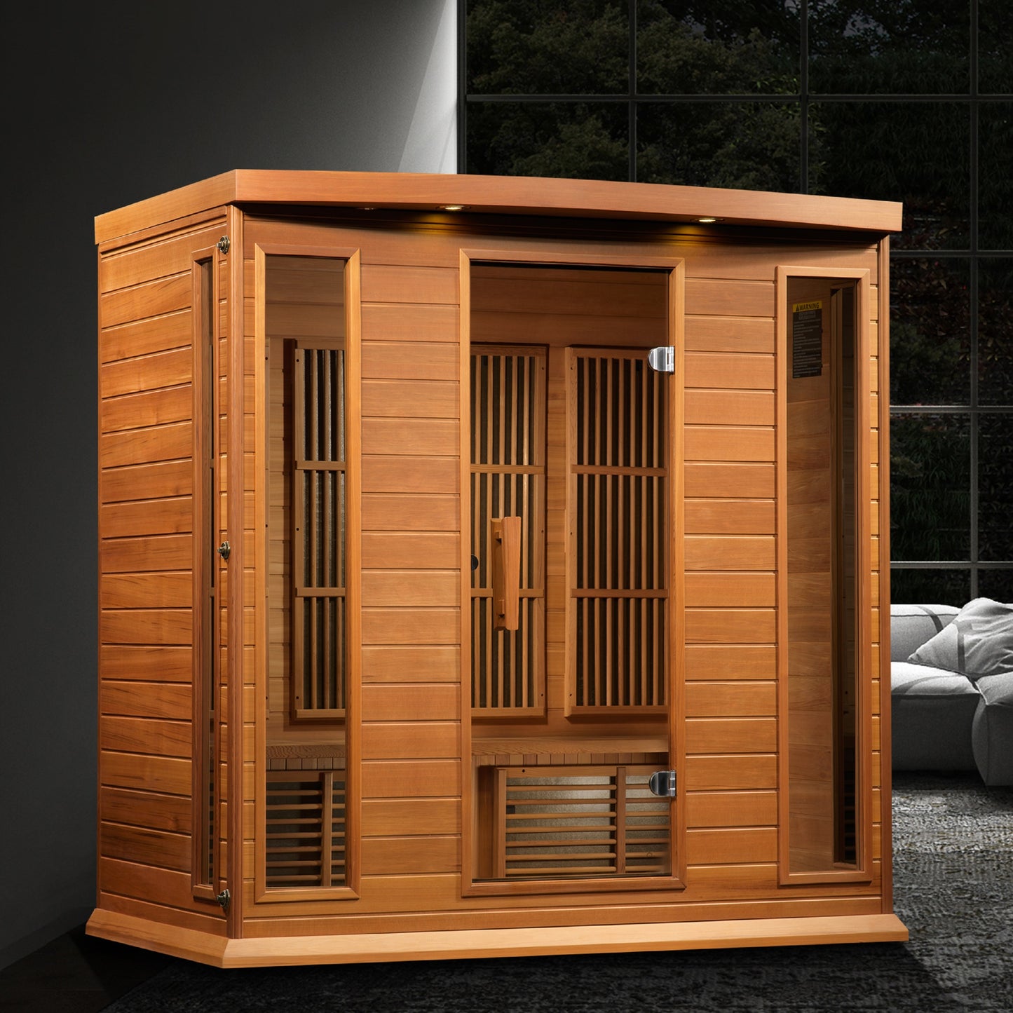 Maxxus 4-Person Near Zero EMF (Under 3MG) FAR Infrared Sauna (Canadian Red Cedar) MX-K406-01-ZF CED
