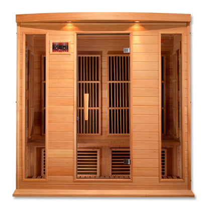 Maxxus 4-Person Low EMF (Between 5-10MG) FAR Infrared Sauna (Canadian Hemlock) MX-K406-01
