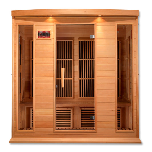 Maxxus 4-Person Low EMF (Between 5-10MG) FAR Infrared Sauna (Canadian Hemlock) MX-K406-01
