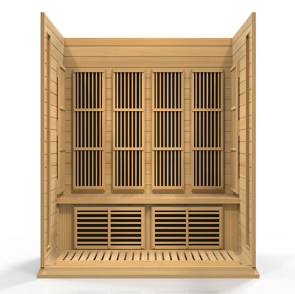Maxxus 4-Person Low EMF (Between 5-10MG) FAR Infrared Sauna (Canadian Hemlock) MX-K406-01
