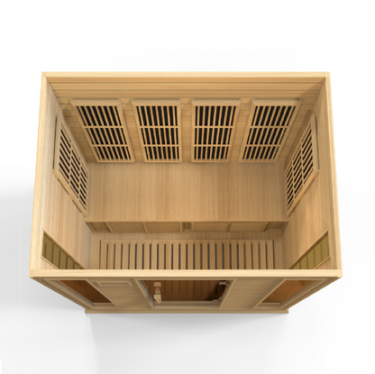 Maxxus 4-Person Low EMF (Between 5-10MG) FAR Infrared Sauna (Canadian Hemlock) MX-K406-01

