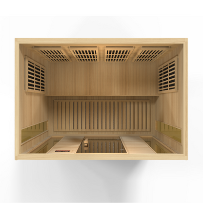 Maxxus 4-Person Low EMF (Between 5-10MG) FAR Infrared Sauna (Canadian Hemlock) MX-K406-01
