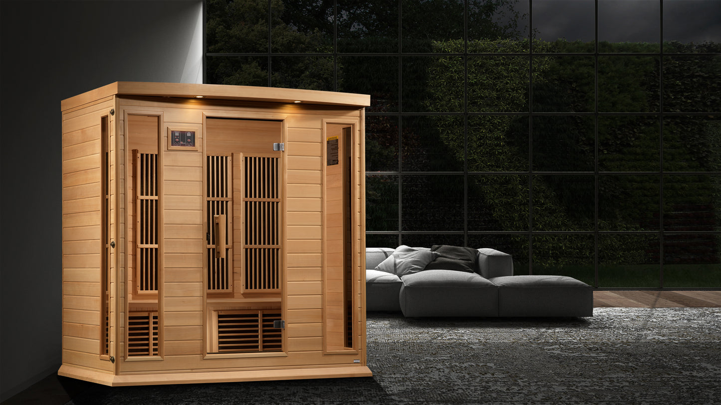 Maxxus 4-Person Near Zero EMF (Under 3MG) FAR Infrared Sauna (Canadian Hemlock) MX-K406-01-ZF

