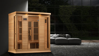Maxxus 4-Person Near Zero EMF (Under 3MG) FAR Infrared Sauna (Canadian Hemlock) MX-K406-01-ZF
