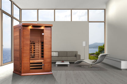 Maxxus 2-Person Full Spectrum Near Zero EMF (Under 3MG) FAR Infrared Sauna (Canadian Red Cedar)
