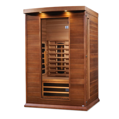 Maxxus 2-Person Full Spectrum Near Zero EMF (Under 3MG) FAR Infrared Sauna (Canadian Red Cedar)
