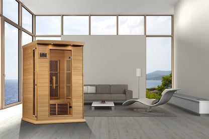Maxxus 2-Person Low EMF (Between 5-10MG) FAR Infrared Sauna (Canadian Hemlock) MX-K206-01