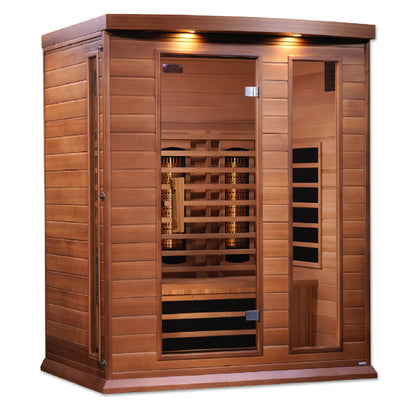 Maxxus 3-Person Full Spectrum Near Zero EMF (Under 3MG) FAR Infrared Sauna (Canadian Red Cedar)
