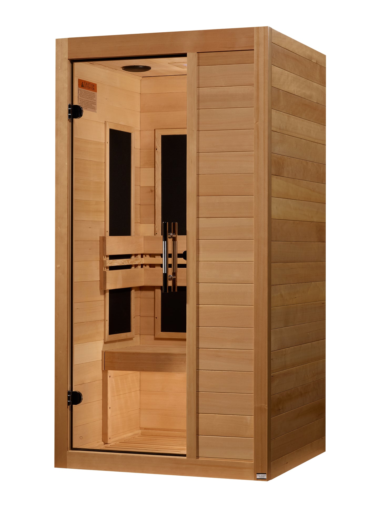 Maxxus S-Line Yoga 1-Person Ultra Low EMF (Between 5-10MG) FAR Infrared Sauna (Canadian Hemlock) MX-S106-01