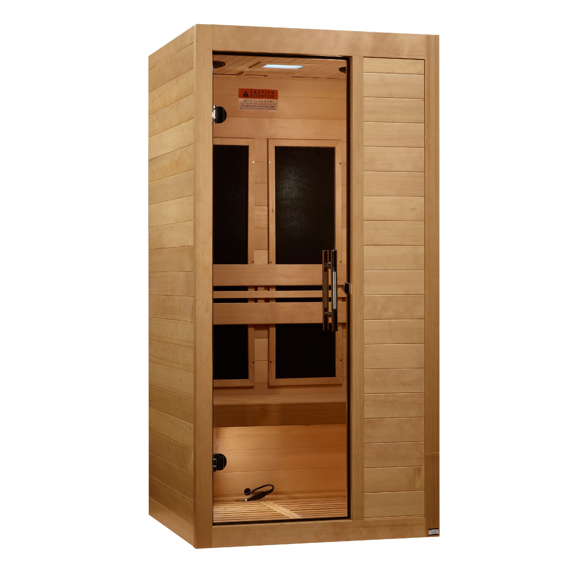Maxxus S-Line Yoga 1-Person Ultra Low EMF (Between 5-10MG) FAR Infrared Sauna (Canadian Hemlock) MX-S106-01