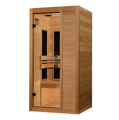 Maxxus S-Line Yoga 1-Person Ultra Low EMF (Between 5-10MG) FAR Infrared Sauna (Canadian Hemlock) MX-S106-01