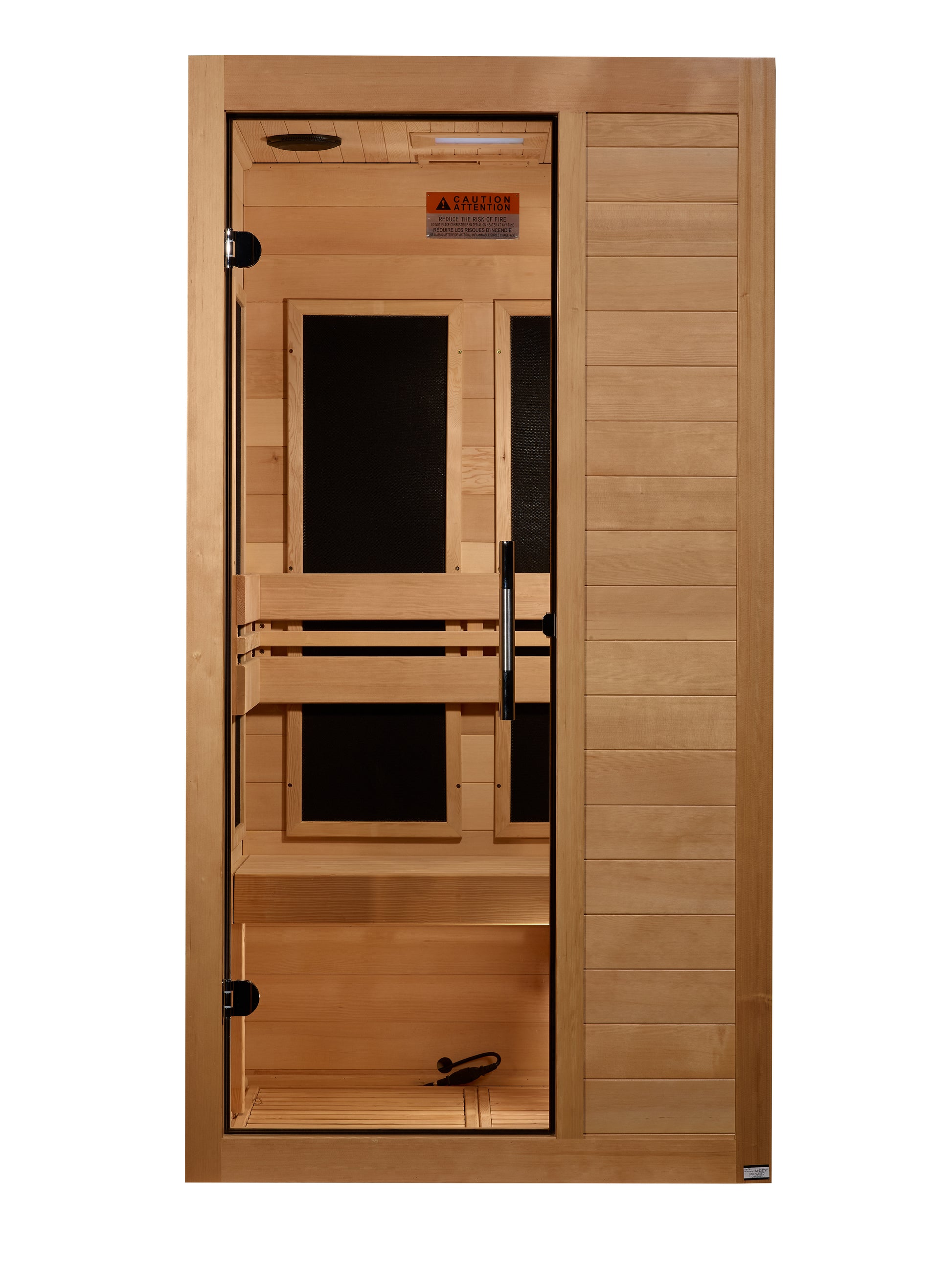 Maxxus S-Line Yoga 1-Person Ultra Low EMF (Between 5-10MG) FAR Infrared Sauna (Canadian Hemlock) MX-S106-01