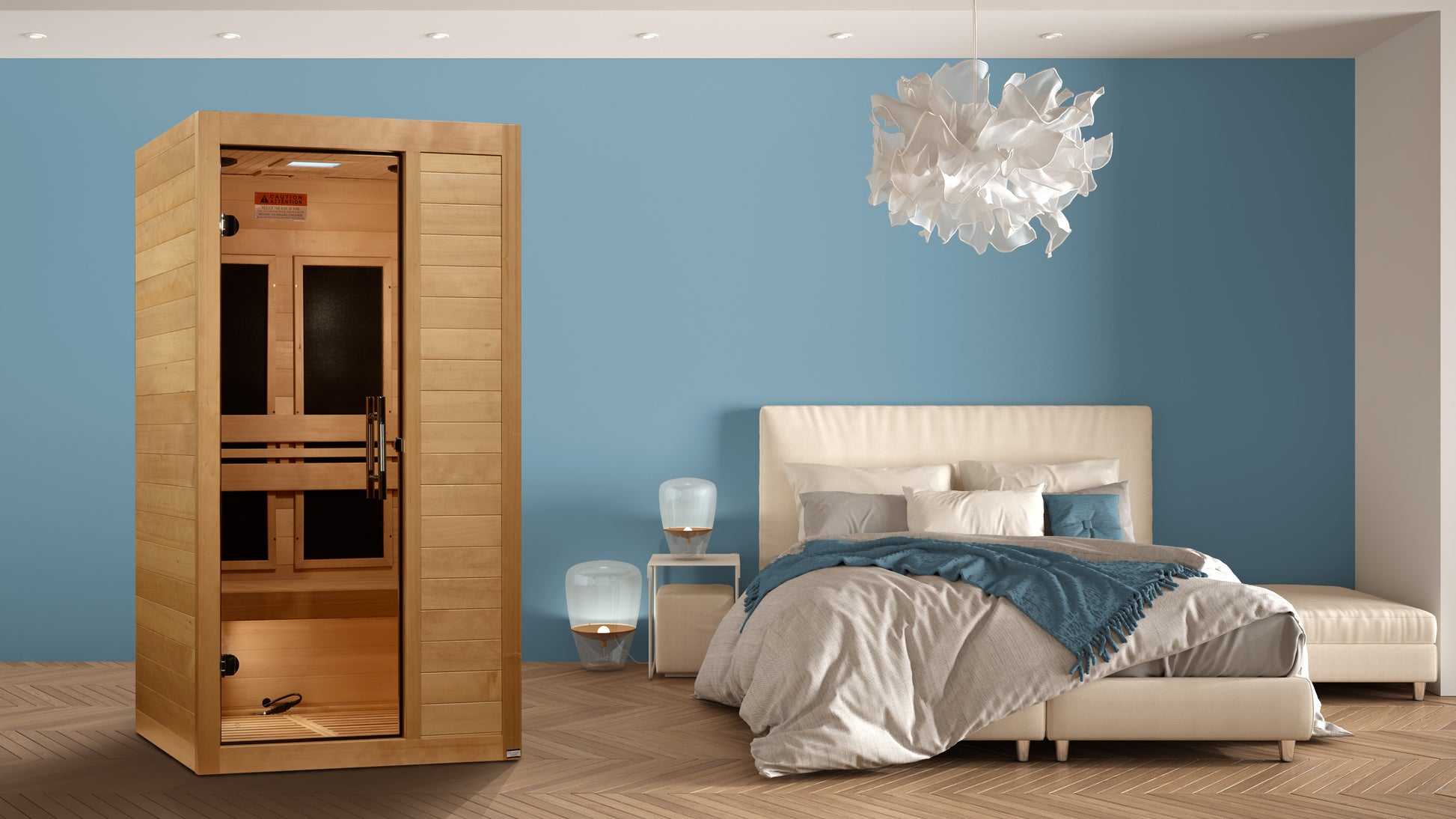 Maxxus S-Line Yoga 1-Person Low EMF (Between 5-10MG) FAR Infrared Sauna (Canadian Hemlock) MX-S106-01